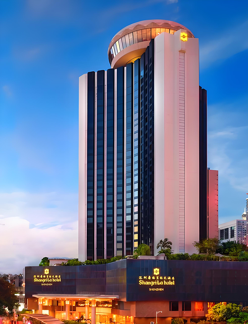 深圳香格里拉大酒店。地址：深圳市羅湖區(qū)建設(shè)路1002號
